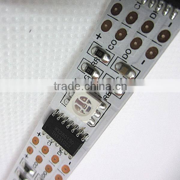 5M WS2801 LED Strip 32 LEDs/M RGB Waterproof Individually Addressable Full Color WS2801 Chip IP67 DC5V
