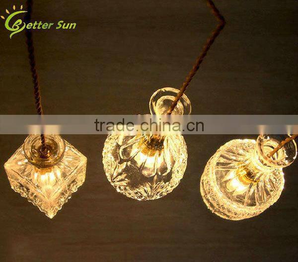3 Pcs New Modern Clear Glass Wine Bottle Type Lamp Pendant