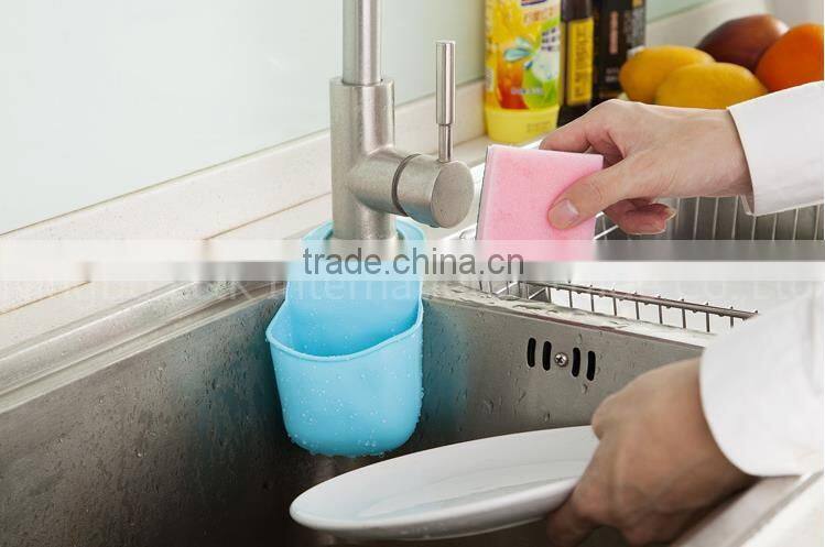 strong chuck and top grade plastic kitchen sponge holder/soap holder