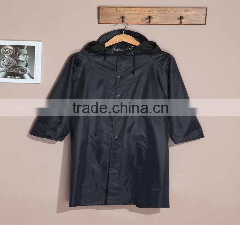 Long hooded waterproof Hooded waterproof rain poncho with sleeves