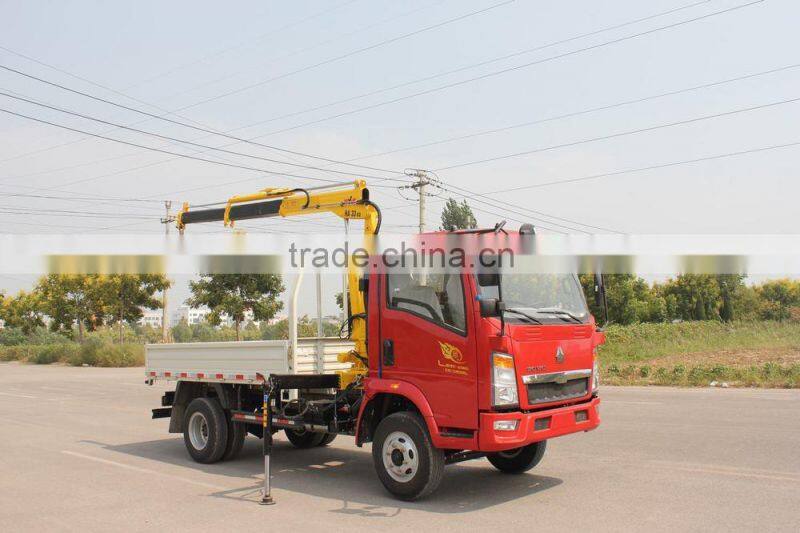 howo 4*2 10T lorry crane truck with loading crane