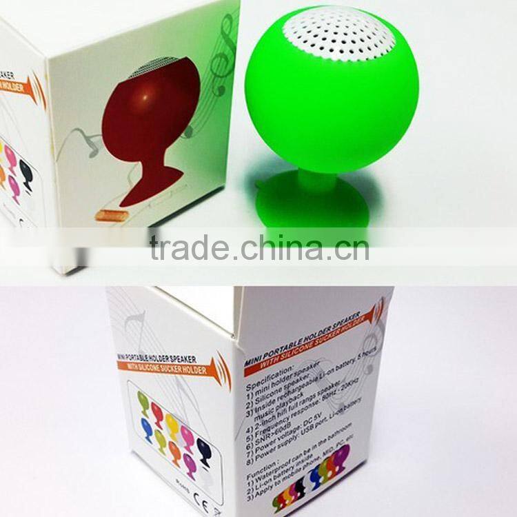 Mini speaker,portable speaker with silicone holder for mp3/iphone/ipad/mobile mini speaker