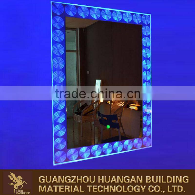 wholesale promotion anti-fog shower touch screen bathroom mirror LED lighted bath mirror