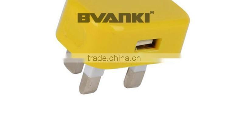 5V 1A Travel charger usb 5V 1A colorful mini usb home/travel charger quick charging 5V 1A 3 pin usb travel charger free sample