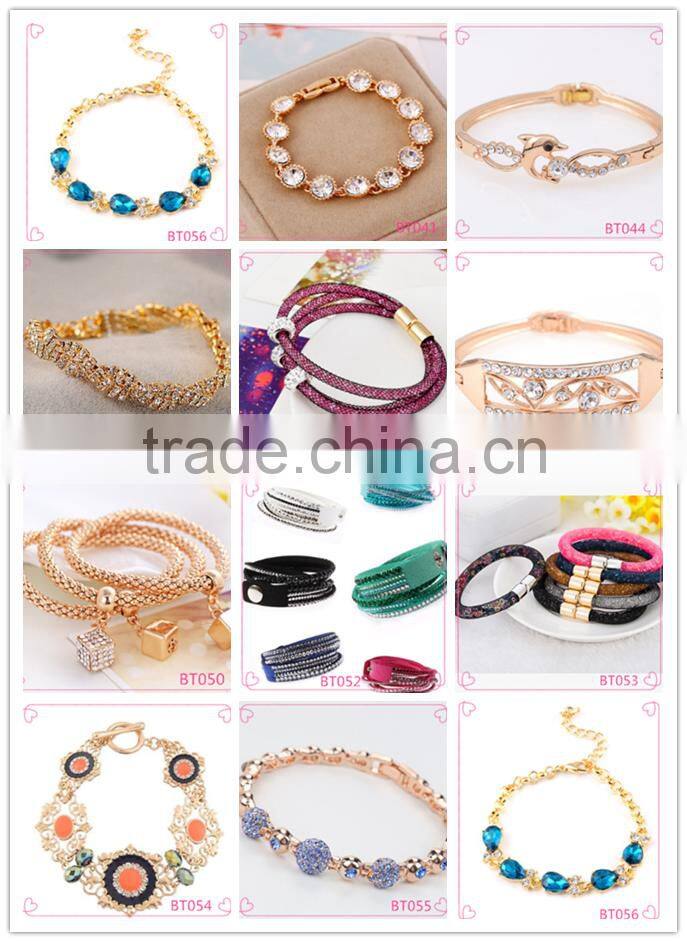Fancy style crystal great bracelet China wholesale high quality girls bracelet