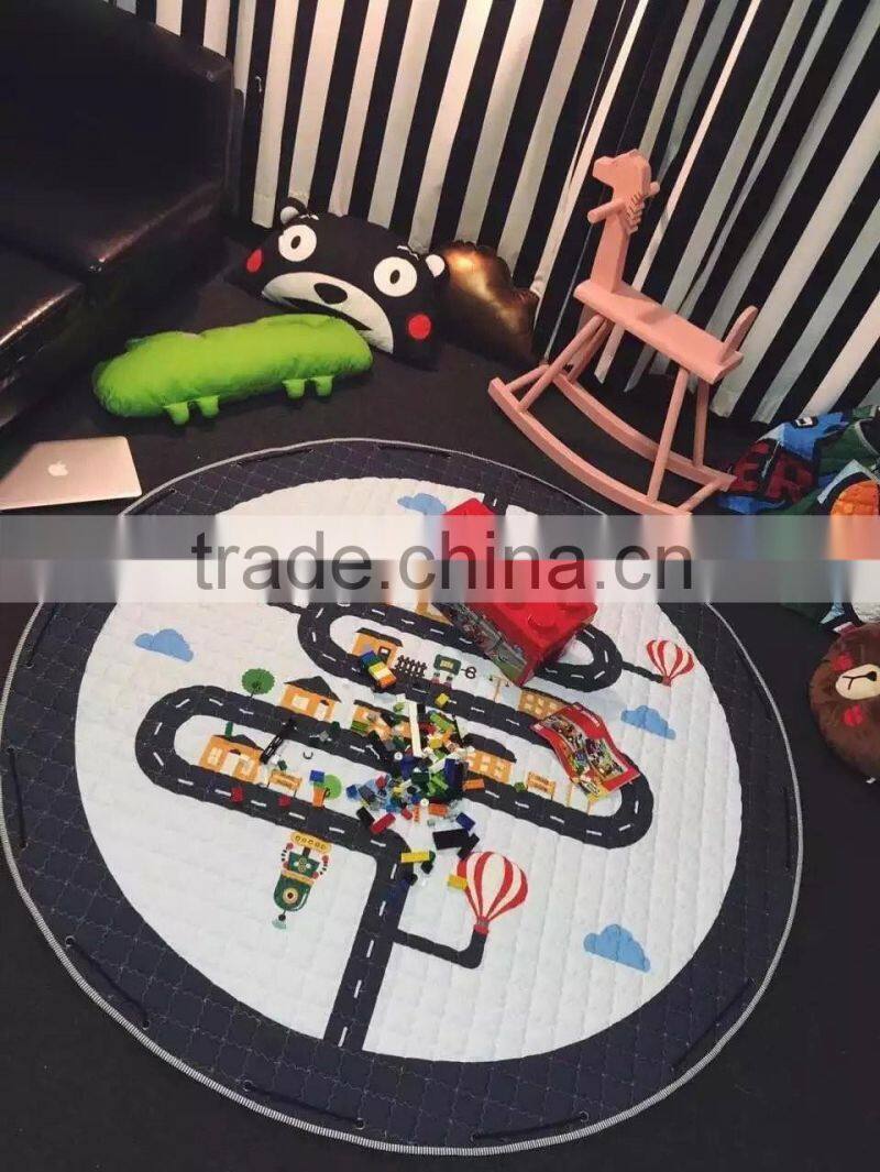 Folding play mat for kids foldable toy storage play mat