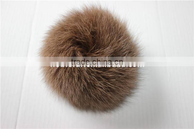 Genuine Real Fox Pom Pom Ball For Winter Women&Kids Accessories Beanie Hat Cap Top Fur Ball Colorful