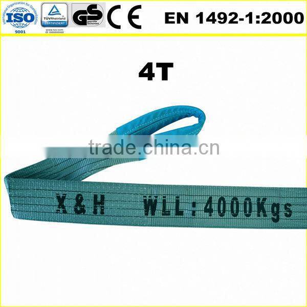 4T double flat polyester lift sling