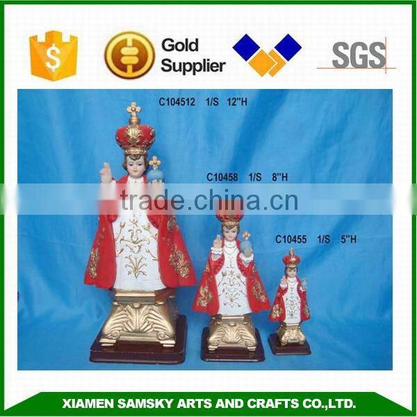Polyresin handmade Infant of Prague Catholic Christian statue