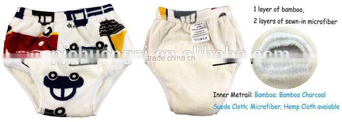 AnAnBaby Prints SNAP-ON Bedwetting Toddler Training Pants With Bamboo Inner