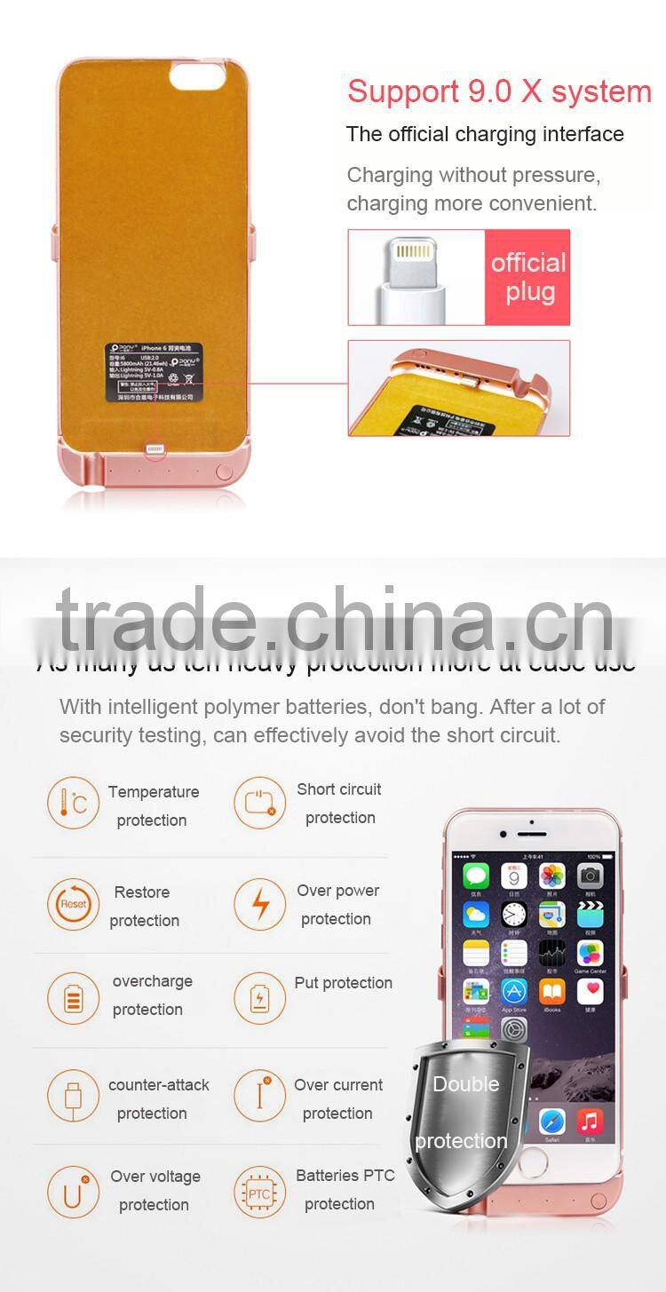 smartphone power bank battery charger for phone case one plus one power case external battery case for iphone 6