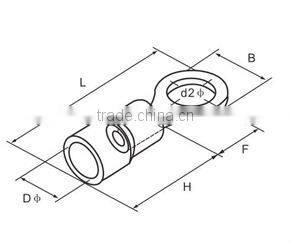 CE,ROHS,AWG 12~10 RV Series Vinyl Insulated Ring Terminal