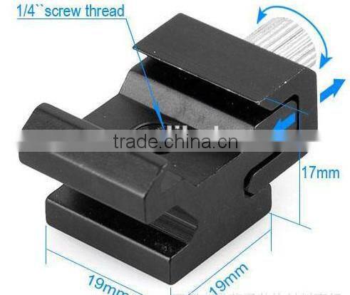 1/4 Screw Flash hot and cold shoe Mount adapter for LED Flash Light photography studio Light