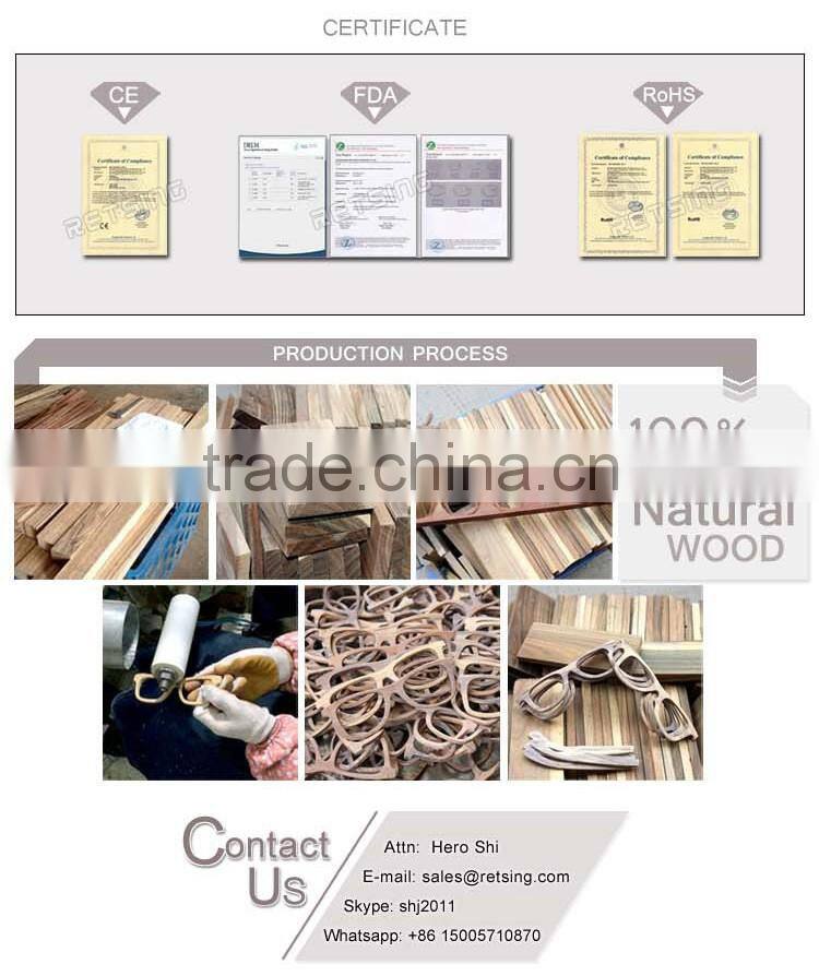 2015 Trendy Design Wood Glasses and New Arrived Polarized Lens Bamboo Glasses