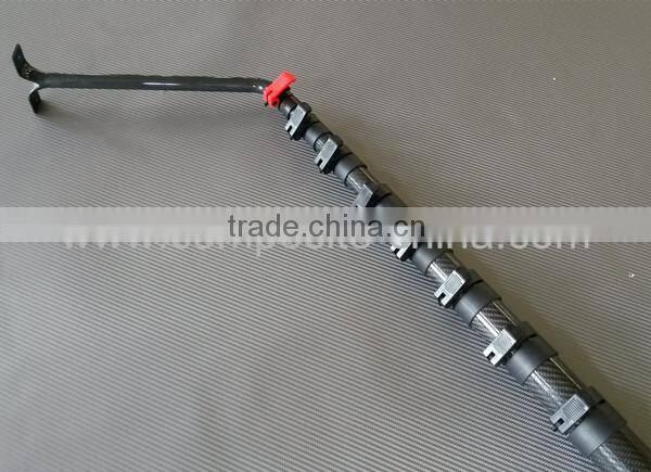 Carbon fiber window cleaning pole with Gooseneck made by experienced manufacturer
