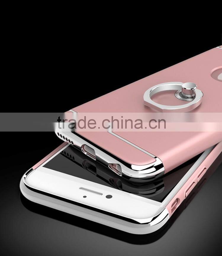 Rose Gold 3 in 1 detachable spraying frosted armor hard pc case for iphone 6