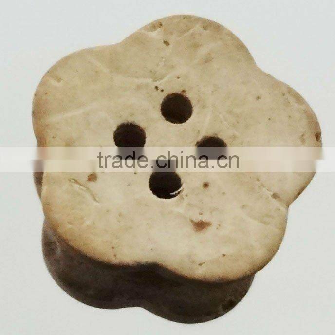 laser engraved decorative wood buttons for garment/clothing