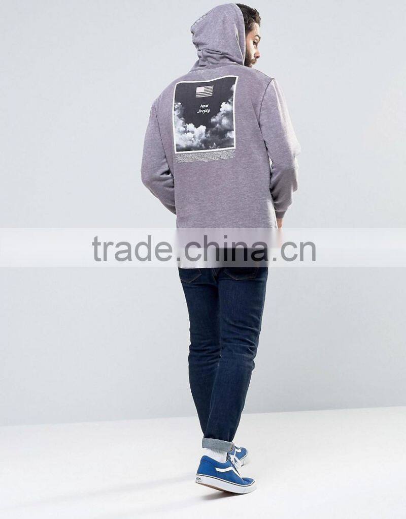 Wholesale 100%cotton printed pullover man hoody