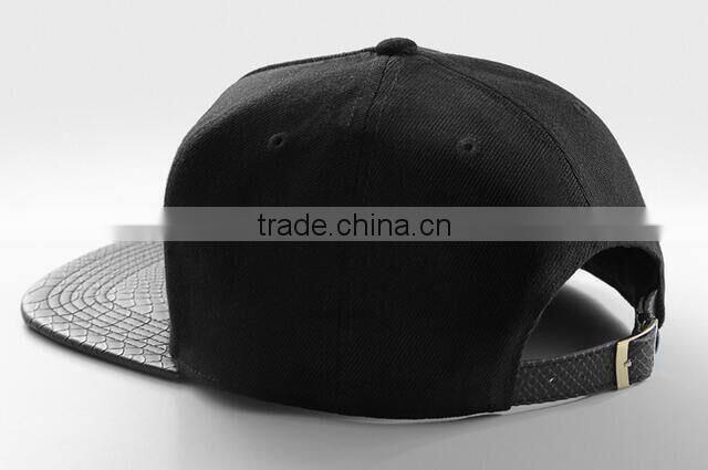 black metal logo 5 Panel snapback caps make your own snapback hats wholesale