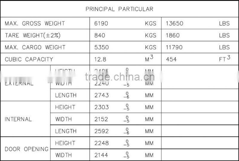9ft Mini Cheap Container