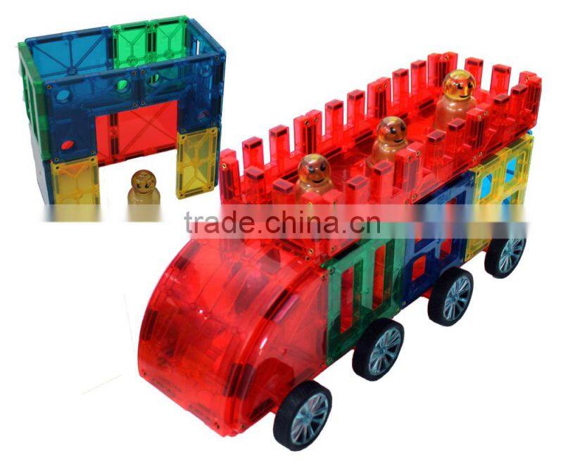 Magnetic Stick N Stack 51 piece Magnetic tiles Starter set With Windows