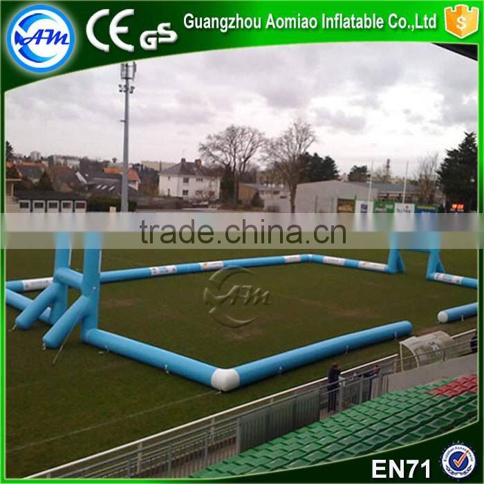 Crazy sport game inflatable football field goals,rugby pitch,inflatable rugby field for sale