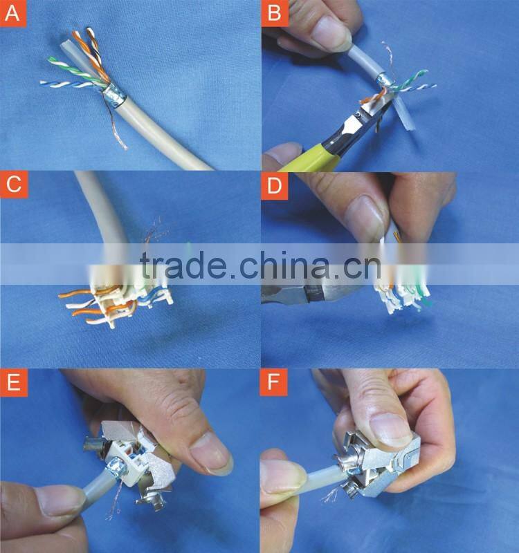 rj45 cat6A keystone jack, cat7 rj45 modular jack, female keystone jack