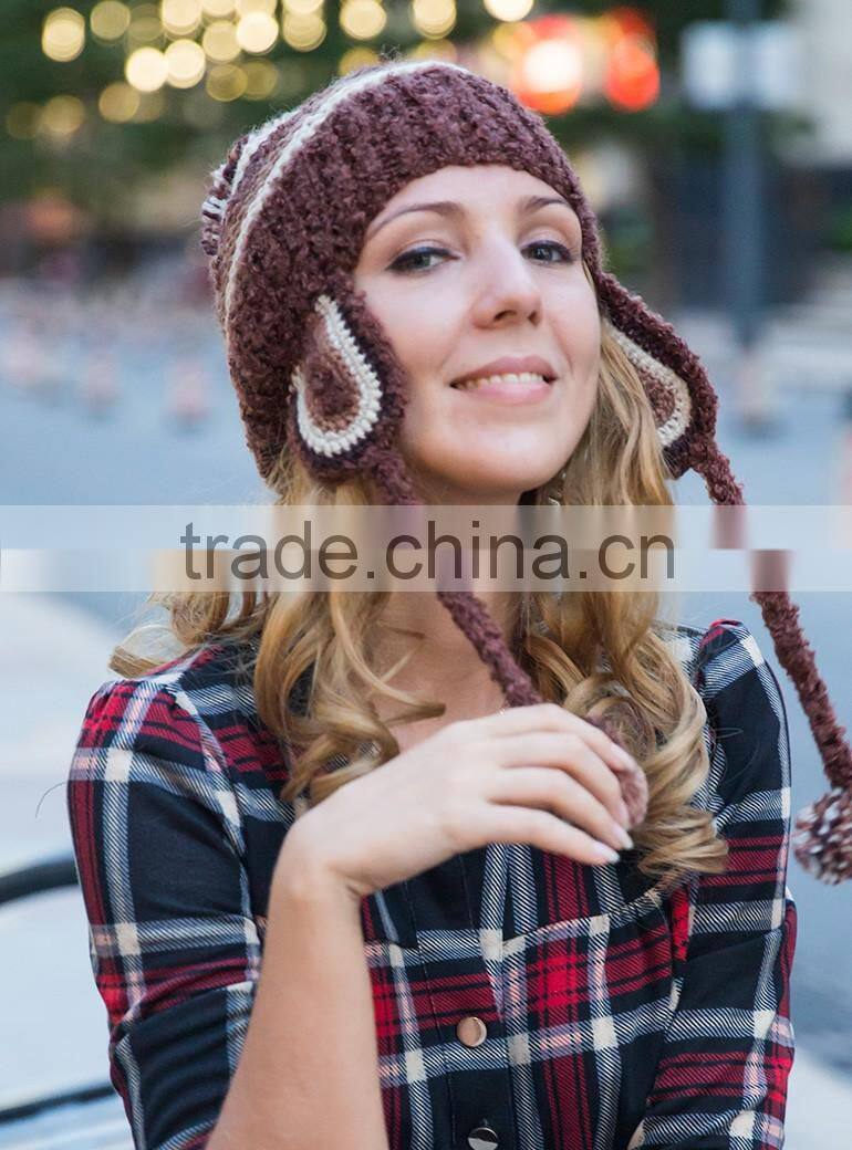 Korean Ladies fashion hat Dan Caesar turtleneck knitted hat Baotou warm winter hat