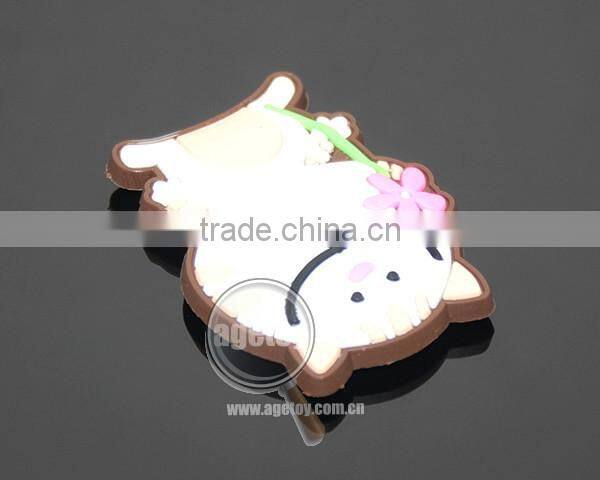 Cute Lovely Cat Shaped Promotional Soft Rubber Injection Molding Animation PVC Cartoon Fridge Magnet