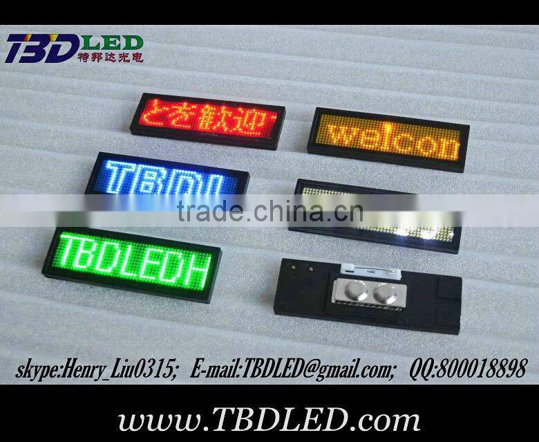 (Direct Manufacturer) LED name card Badge,SMD led displays,led mini board ,led running messge displays48x12 pixel