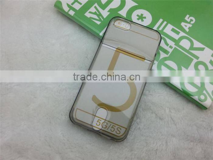 Ultra thin for Iphone 6 Case Transparent TPU Cases with Card Slot