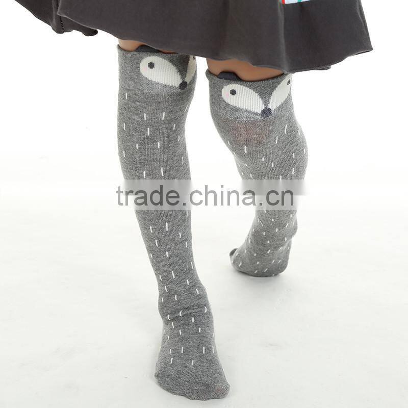 New hot sale kids socks knee high soft cotton baby girls pink socks Wholesale