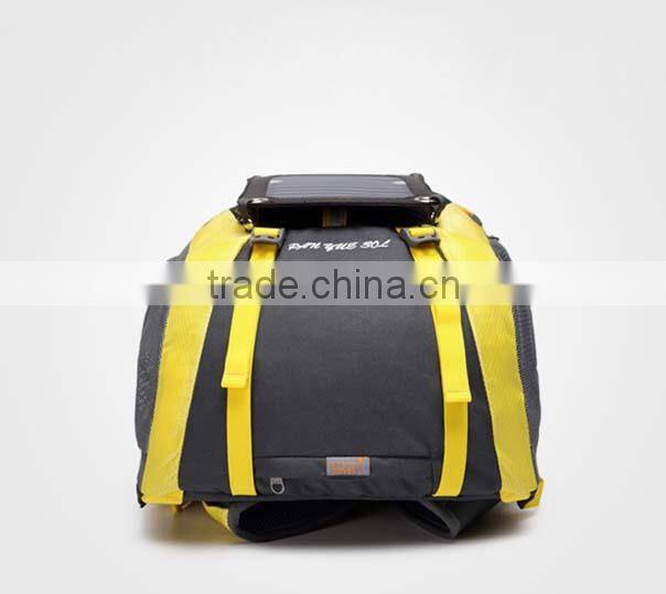 Eco-friend qualified oxford hiking solar backpack with power supplier