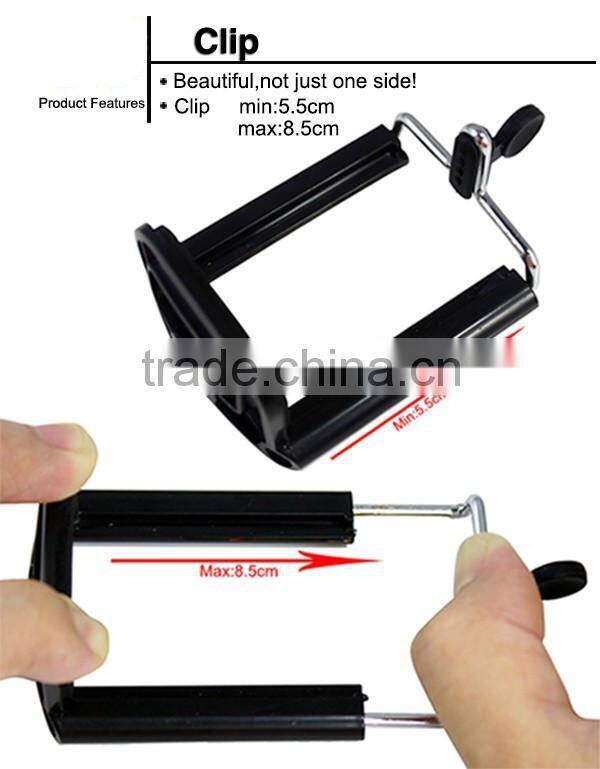 Cable Take Pole Selfie Stick , Wired Monopod Selfie Stick , Wired Selfie Monopod With High Quality