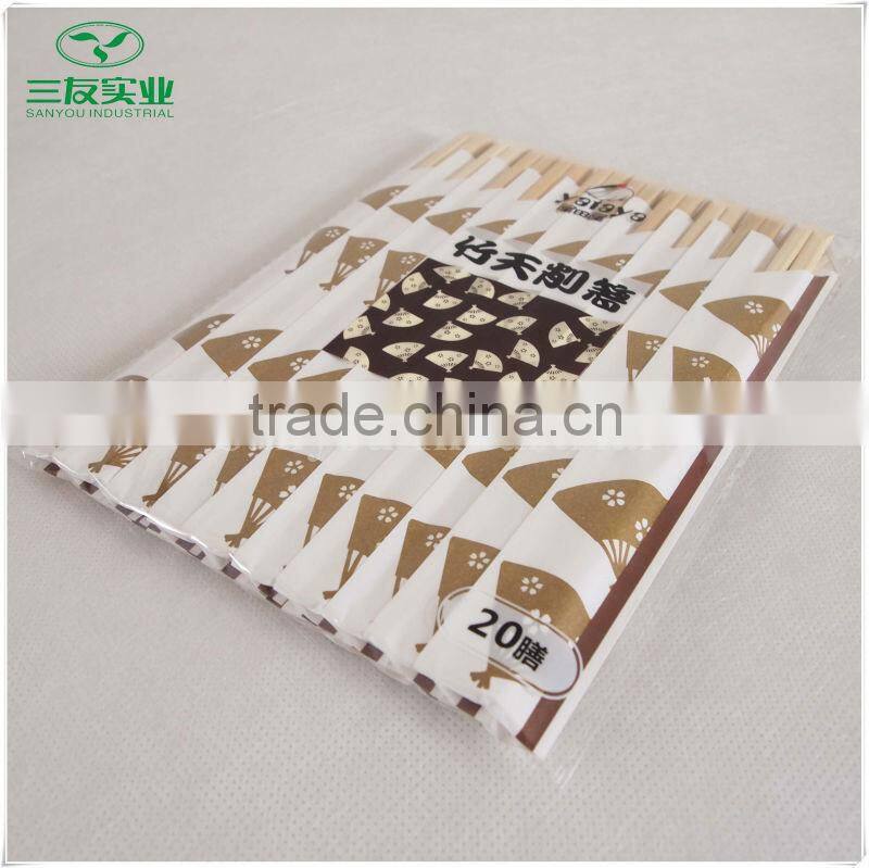 Paper Sleeve wrapped packing Disposable Bamboo Chopsticks