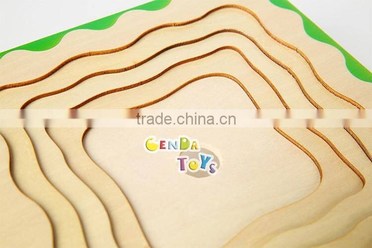 Hot selling wooden upgrowth kids puzzle toys