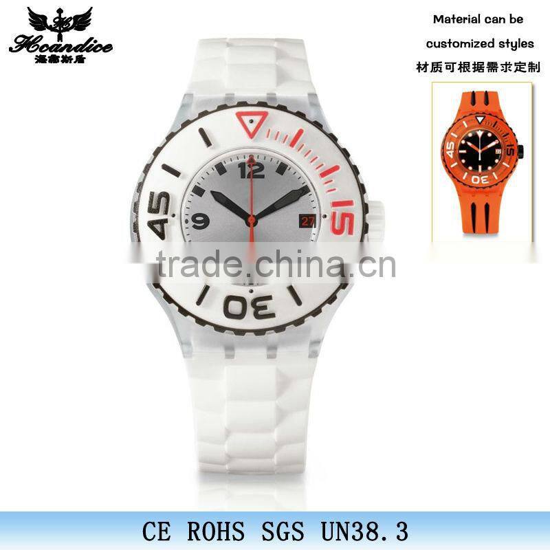 best sale alloy waterproof silicone jelly wrist watch