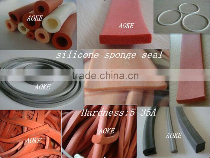 Low hardness silicone foam seal strip