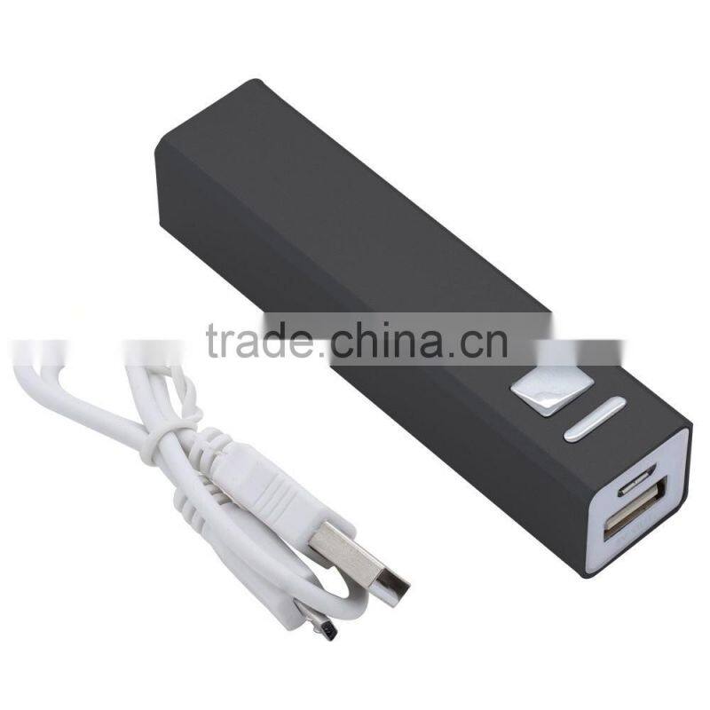 Rectangle 2600mah smartphone power bank/mini cell phone power banks/cheap cell phone power bank