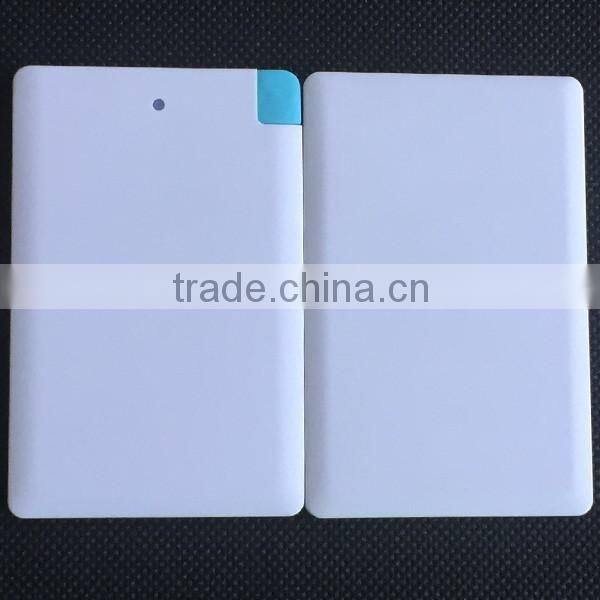 2015 Hot selling usb charge cable power bank thin credit card power bank portable universal power bank CE FCC ROHS