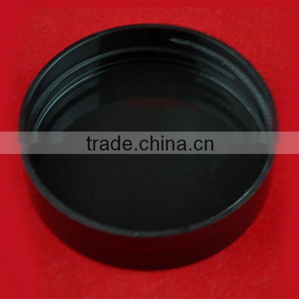 PET plastic transparent 200 ml square candy jar with black cap