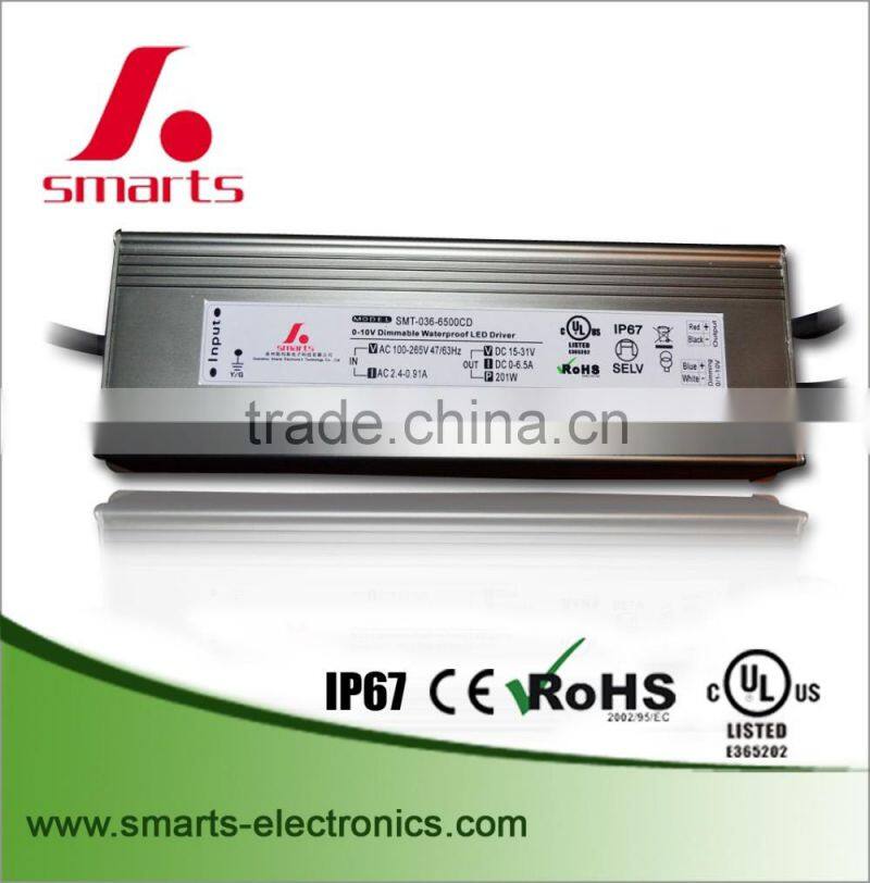 UL CE aluminum ip67 dimmable power supply led dimming driver