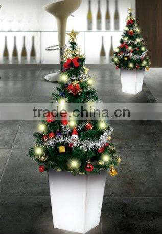 GR1240 LED Lighting Plastic Flower Pot/Planter, Garden Pot/Christmas Planter