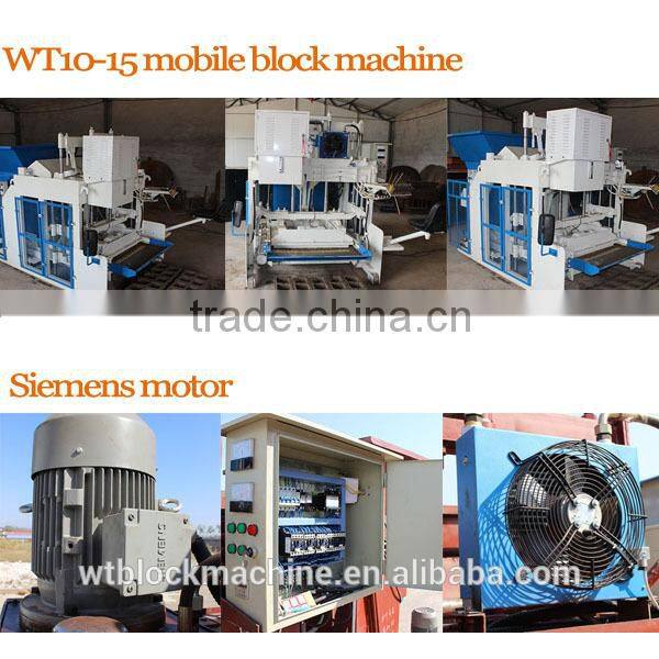 WT10-15 BIG DISCOUNT block cement machinery,cheap brick making machines
