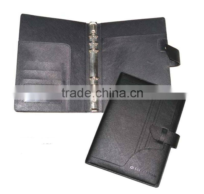 Organizer A5 Leather Notebook cover with ring bound