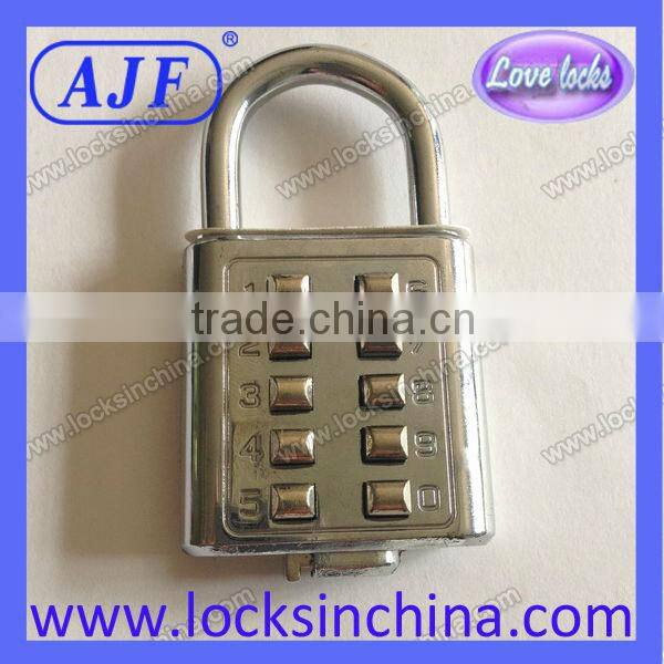 AJF High quality and security Chrome Plated Outdoor Push Button box lock
