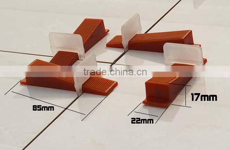 Plastic medium tile leveling system