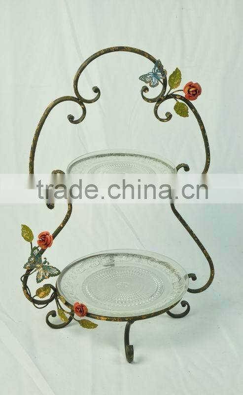 Decorative 2 tier cupcake stand