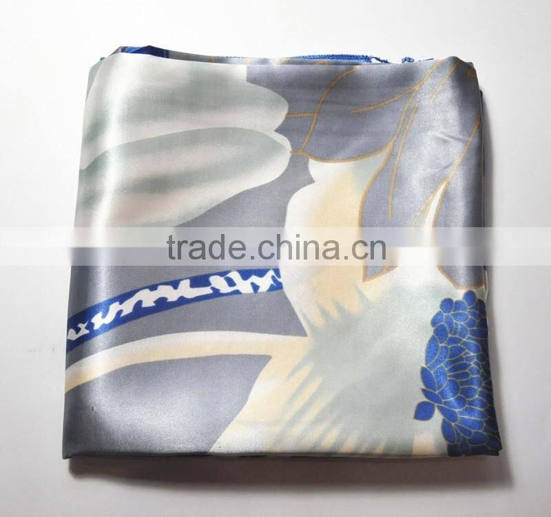 Wholesale 90*90cm polyester satin 90*90cm 100% silk satin square scarf