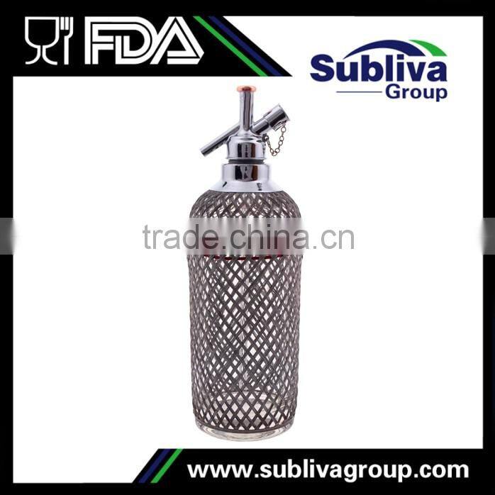 Lovin Silver Glass Mesh Soda Siphon